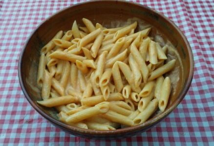 For the Love of Pumpkins: Pasta with Smoky Pumpkin Cream Sauce and Crunchy Pumpkin Seeds Image